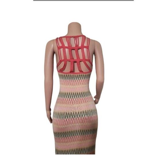 Women's Chevron sleeveless multi-color maxi dress S - Picture 8 of 9